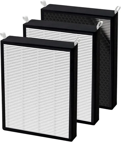 Miniatura 5 de Paquete de 2 filtros True HEPA/carbono de repuesto compatibles con NUWAVE OxyPure purificador de aire inteligente para áreas grandes modelos 47001