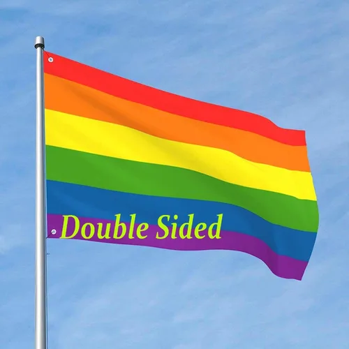 Miniatura 2 de Bandera para exteriores de 2.5 x 4 pies, bandera LGBT de arcoíris y orgullo gay, bandera para decoración del hogar y jardín, con ojales, duradera