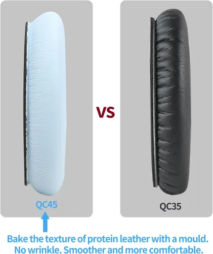 Miniatura 16 de Almohadillas para los oídos para Bose QuietComfort 45 QC45 QC35 ii QC35, cojines de cuero de piel de cordero para auriculares profesionales, QC45