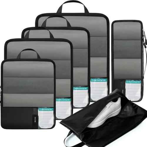 Miniatura 96 de BAGAIL 4 Set/6 Set Ultraligero Compresión Embalaje Cubos Organizador de Embalaje para Accesorios de Viaje Equipaje Maleta Mochila