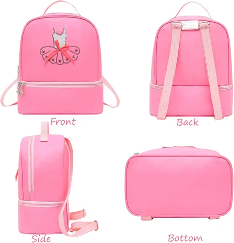Miniatura 3 de Dorlubel Linda mochila de baile de ballet tutú vestido bolsa de baile con llavero para niñas