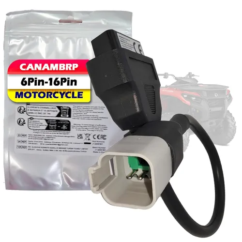 Cable adaptador OBD2 de 6 pines a 16 pines para BRP y CAN-AM, conector de herramienta de diagnóstico para motocicletas, compatible con CAN-AM