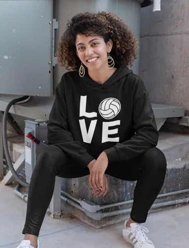 Miniatura 3 de Regalos de voleibol de amor para los aficionados, leggings, sudaderas con capucha para mujer