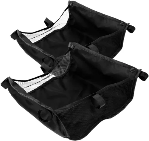 Ciieeo 2 cestas de almacenamiento para debajo del cochecito, bolsa organizadora de gran capacidad para pañales, toallas esenciales, vagón y más