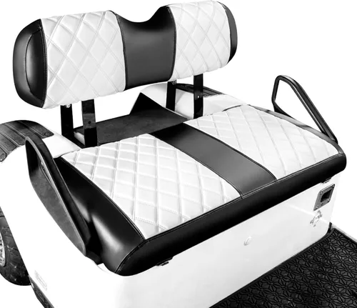 Miniatura 12 de NOKINS Juego de Fundas de Asiento de Diamante para Carrito de Golf, Compatible con EZGO TXT 1994-2013/EZGO RXV Almohada de Asiento Delantero