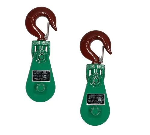 Miniatura 14 de Mytee Products Bloque de arrebate con gancho WLL 2 Toneladas Polea de 3"' + ' Cable de alambre de 3/8" Pulley para rescate con enrollamiento