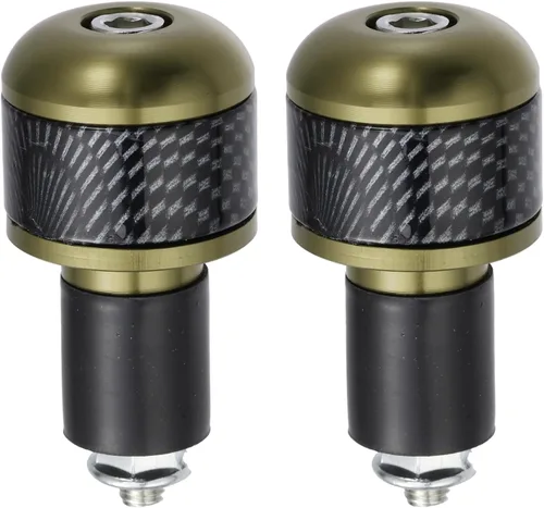 Miniatura 9 de X AUTOHAUX 1 par 7/8 "0.866 in tono dorado motocicleta manillar extremos barra extremos tapón fibra carbono patrón para motocicleta