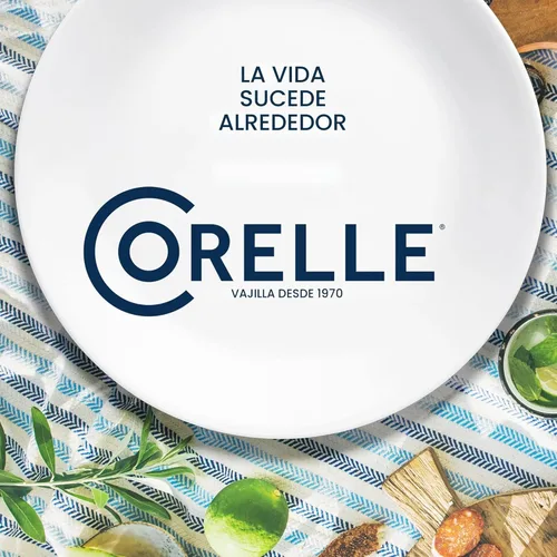 Miniatura 11 de Corelle Vitrelle - Juego de vajilla de 18 piezas para 6 personas, vidrio de triple capa y resistente a las astillas, juego de platos y cuencos