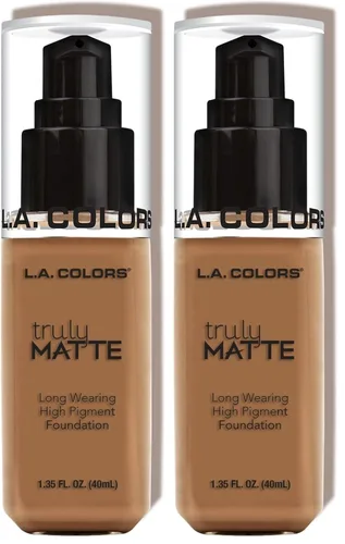 L.A. Colors Base Mate Verdadera, Bronceado Profundo CLM361 (Paquete de 2)