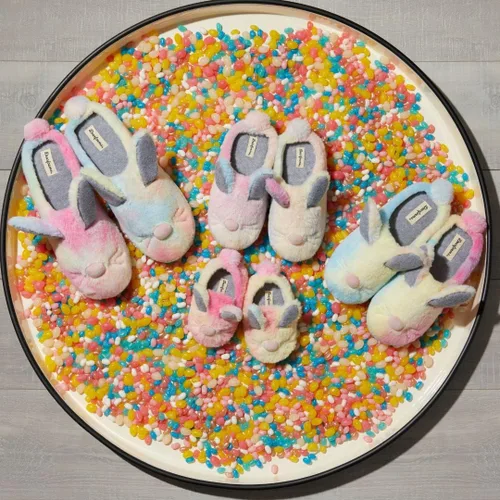 Miniatura 2 de Dearfoams unisex-adult Matching Family Holiday Easter Bunny Scuff