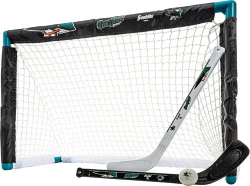 Miniatura 22 de Franklin Sports NHL - Juego de mini hockey para niños, portería de hockey sobre rodilla, pelota + 2 palos, juego de juguetes para interiores