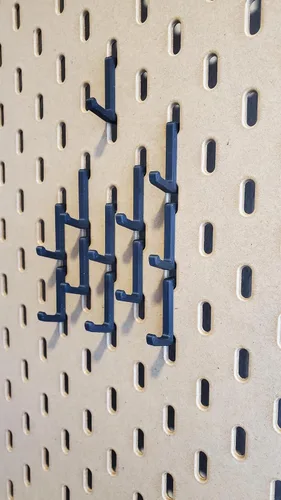 Miniatura 9 de Paquete de ganchos para tablero de clavijas 'Just Hanging', compatibles con tablero de clavijas IKEA SKADIS, gancho de exhibición SKADIS