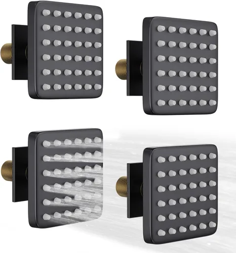 Miniatura 9 de Chorros de pulverización corporal de ducha, cabezal de ducha de latón de 3 pulgadas, flujo ajustable con encendido y apagado, cuerpo de ducha