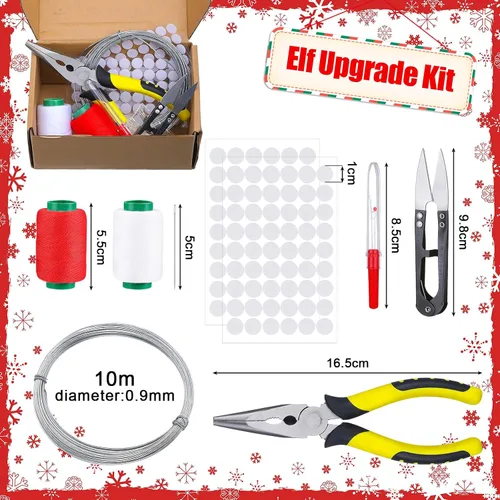 Miniatura 3 de Hoolerry Kit de 8 piezas de muñecas de Navidad para hacer tu kit de actualización flexible y flexible, accesorios de herramientas que incluyen