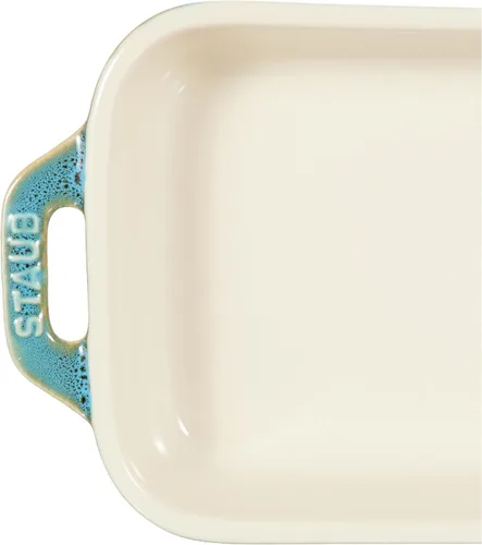 Miniatura 5 de staub Dish 40511-882 - Plato rectangular, color turquesa, 5.5 x 4.3 pulgadas (5.5 x 4.3 in), de cerámica, apto para horno y microondas