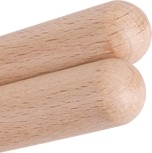 Miniatura 7 de 1 par de instrumentos de percusión musical de clavos de madera clásica de 8 pulgadas, palos de ritmo de madera natural (1 par FBA)