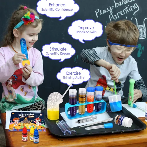 Miniatura 4 de Kit Educativo de Ciencias para Niños - 56 Experimentos de Laboratorio Científico con Traje de Científico de Laboratorio, Kits de Ciencias para Niños