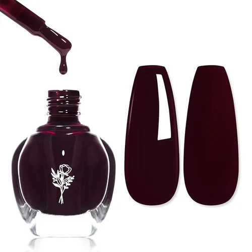 Miniatura 23 de COSMOO Esmalte de uñas de glitter negro de secado rápido, 12 ml, resistente a las astillas, vegano, de secado rápido, con vetas, de larga duración