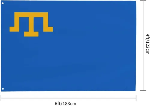 Miniatura 3 de Bandera del pueblo tártaro de Crimea de 4 x 6 pies, poliéster duradero, divertido cartel decorativo para exteriores, banderas de patio