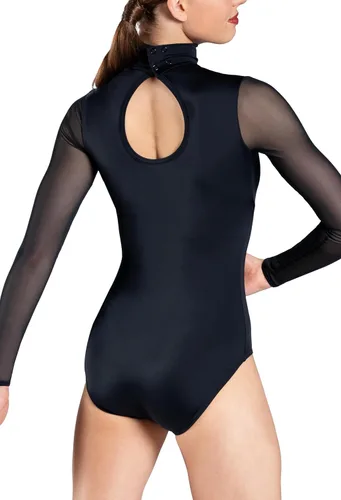 Miniatura 2 de Balera Maillot de manga larga para mujer y niña con cuello simulado de baile de una pieza
