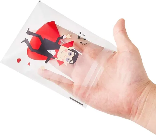Miniatura 5 de CCINEE 200 bolsas de golosinas de Halloween, bolsas transparentes autoadhesivas para dulces, bolsas de plástico de celofán para galletas, regalos