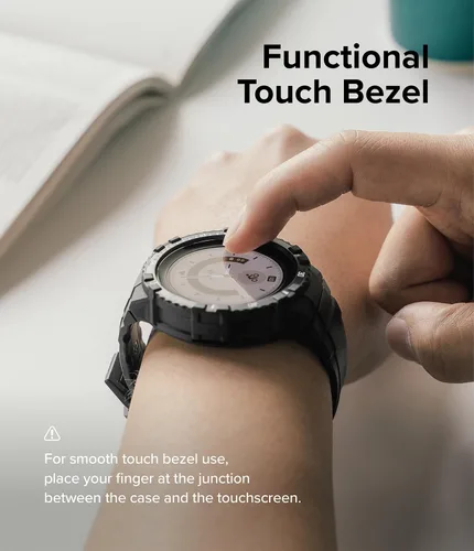 Miniatura 9 de Ringke Fusion-X Guard [Correa de reloj + funda] Compatible con Samsung Galaxy Watch 5 Pro Correa con funda (2022) a prueba de golpes con correa Negro