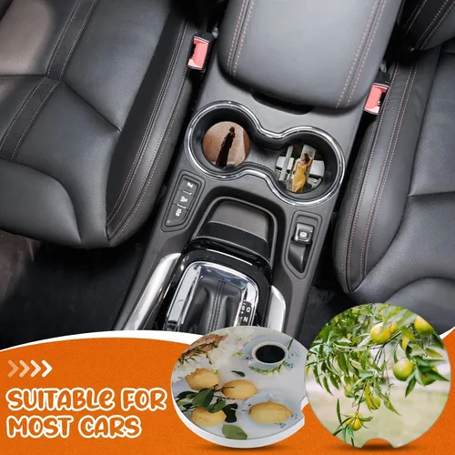 Miniatura 6 de Frienda Portavasos de cerámica para sublimación de automóvil, arenisca para taza de automóvil con muesca para el dedo para una fácil extracción