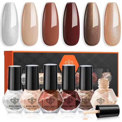 Miniatura 10 de modelones Esmalte de uñas, capa base 3 en uno, 0.5 onzas líquidas, fortalecedor de uñas transparente, secado rápido, larga duración, brillo