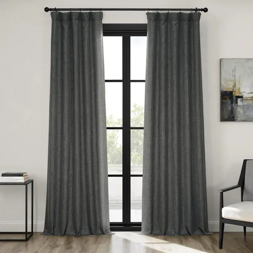 Miniatura 31 de HPD Half Price Drapes - Cortinas de lino sintético para sala de estar (2 paneles) - 100 pulgadas de ancho x 84 pulgadas de largo - Cortinas