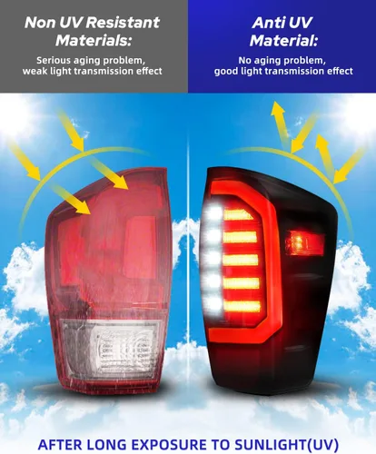 Miniatura 3 de AUTOONE 2023 Ensamblaje de Luz Trasera LED Mejorado para Toyota Tacoma con Carcasa Negra y Lente Ahumada, Reemplazo de Lámpara Trasera para Toyota