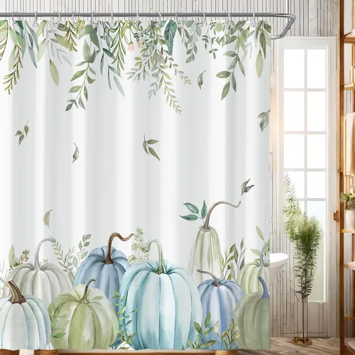 Miniatura 33 de Cortina de ducha pequeña para casa rodante, tamaño medio, estilo retro de los 70, con flores bonitas, estética abstracta de margaritas, decorativa