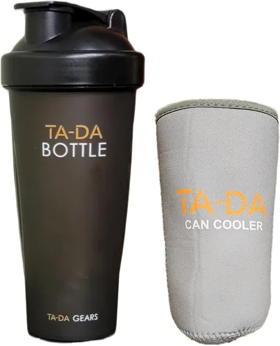 Miniatura 7 de TA-DA Botella de acero inoxidable con enfriador de latas, fría hasta 24 horas y caliente hasta 12 horas, el enfriador de latas es más cómodo
