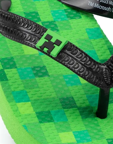 Miniatura 6 de Minecraft Creeper Flip Flops Sandals Kids Green Game Summer Shoes Sliders