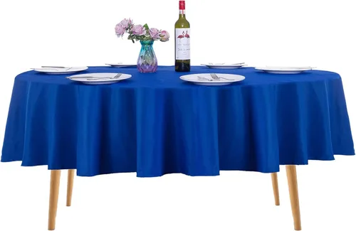 Miniatura 66 de Ascoza Paquete de 2 manteles rectangulares blancos de 60 x 84 pulgadas, tela de poliéster de 4 pies, para bodas, banquetes, restaurantes y fiestas