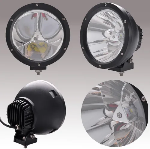 Miniatura 3 de Lightronic Foco LED redondo todoterreno de 7 pulgadas para motocicleta/camión, 6000 K blanco frío de largo alcance, aplicaciones de alta velocidad