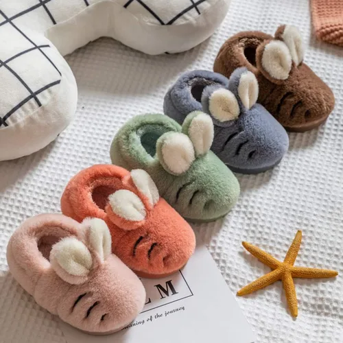 Miniatura 3 de Zapatillas de conejo suave para niños y niñas