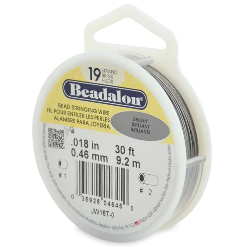 Miniatura 13 de Beadalon Alambre de cuerda de cuentas de acero inoxidable de 19 hebras, 0.018 pulgadas / 0.018 in, bronce, 100 pies / 101.7 ft