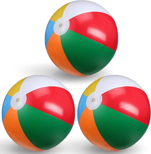 Pelotas de playa inflables de 12 pulgadas, 3 unidades, pelota de playa para piscina, pelotas flotantes para actividades al aire libre, cumpleaños,