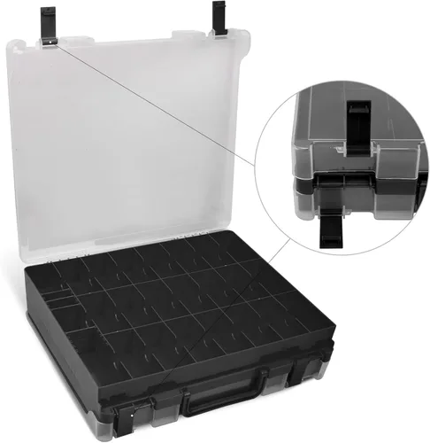 Miniatura 5 de Estuche organizador de almacenamiento de juguetes de doble cara para autos Hot Wheels, para autos de Matchbox, para mini juguetes, para muñecas Negro