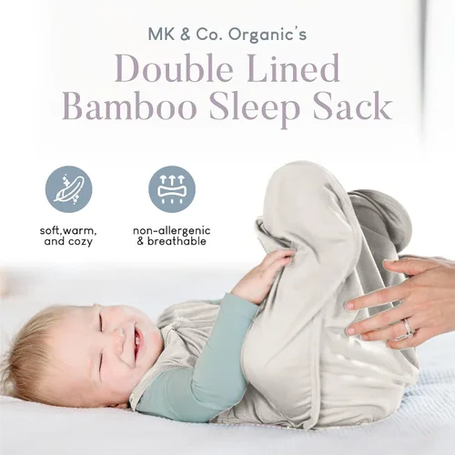 Miniatura 2 de MK & CO. ORGANICS - Saco de dormir unisex para bebé de 6 a 12 meses - Ropa de bebé neutra de género suave y elástica - Manta de bebé para bebé, ropa