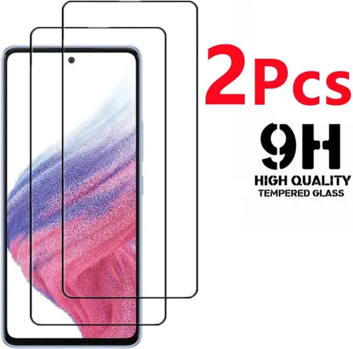 Miniatura 3 de Protector de pantalla de cobertura completa para Galaxy A53 5G, 2 unidades, seda negra, antiarañazos, fácil de instalar, película protectora