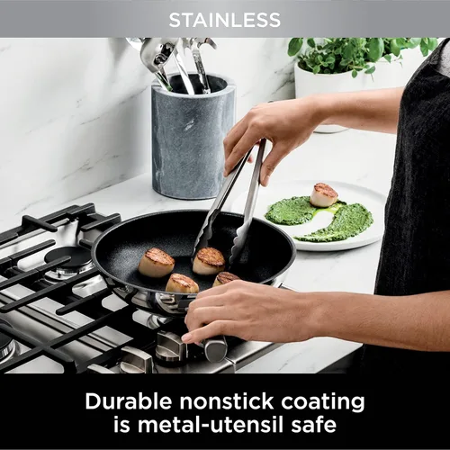 Miniatura 4 de Ninja Foodi NeverStick C69500 - Juego de 10 piezas, utensilios de cocina, acero inoxidable