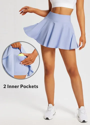 Miniatura 3 de BALEAF Women's Tennis Skirts High Waisted Tummy Control Pleated Golf Skorts for Woman with Shorts Pockets