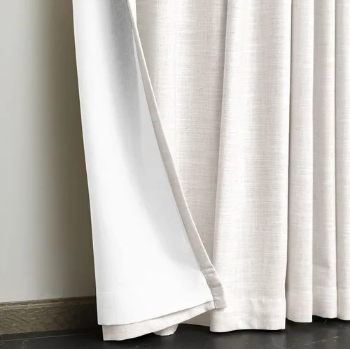 Miniatura 8 de Fcosie Cortinas opacas de lino 100 % opacas de 50 pulgadas de ancho x 63 pulgadas de largo, paneles de cortina con ojales para sala de estar