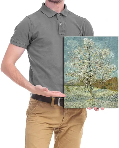 Miniatura 5 de Wieco Art Lienzo con estampado de árbol de durazno rosa de Van Gogh, pinturas al óleo famosas clásicas, reproducción de pinturas al óleo modernas