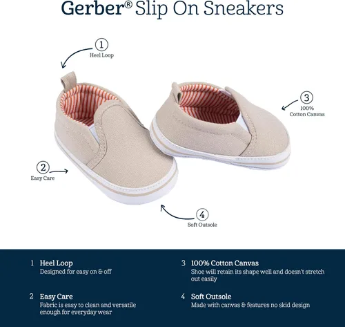 Miniatura 6 de Gerber Tenis unisex para bebé, recién nacido, niño y niña, zapatos de cuna
