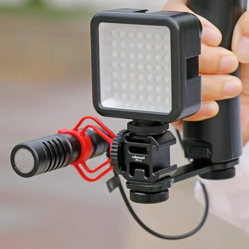 Miniatura 3 de Ulanzi PT-3 Triple Cold Shoe Gimbal + ULANZI Cute LITE Impermeable Light