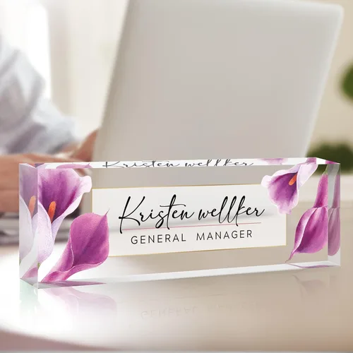 Miniatura 24 de Gowelly Placa de nombre personalizada para escritorio de oficina, placas de nombre personalizadas para escritorio, regalos personalizados