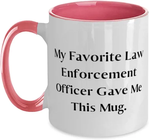 Taza de dos tonos de 11 onzas con texto en inglés "My Favorite Law", regalo para colegas, regalos inspiradores de amigos, regalos divertidos para
