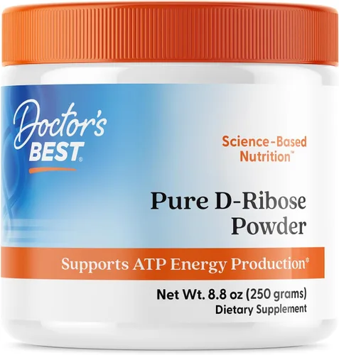 Doctor's Best Pure D Ribosa - Suplemento en polvo para hombres y mujeres, apoya la producción de energía ATP en corazón y músculo, apoyo de salud y